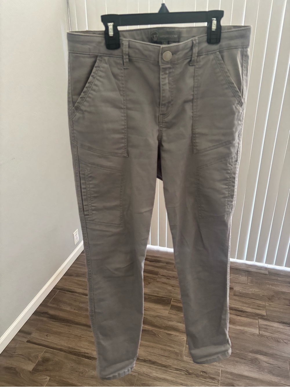 Wit & Wisdom Straight Leg Utility Pants in Gray Taupe